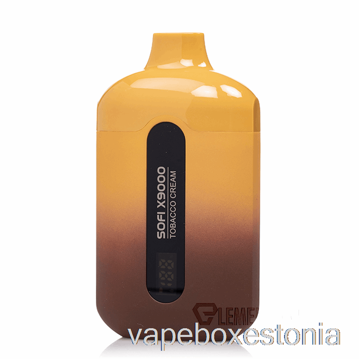 Vape Box Estonia Sofi X9000 0% Nullnikotiini Nuti ühekordne Tubakakreem
